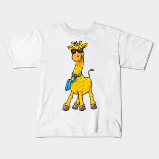 Giraffe with Sunglasses and Scarf Kids T-Shirt